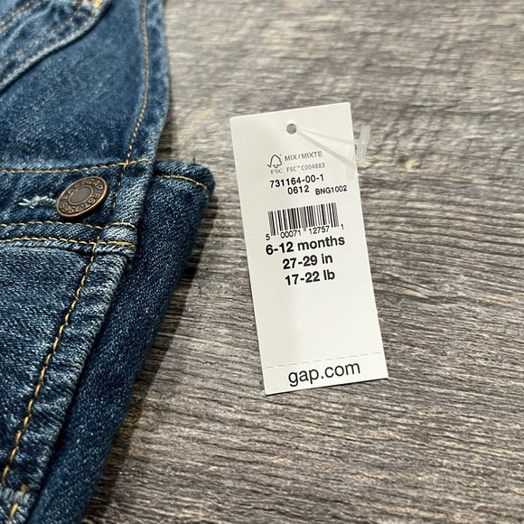 Gap New Baby boy 6-12 month overalls - Picture 6 of 6